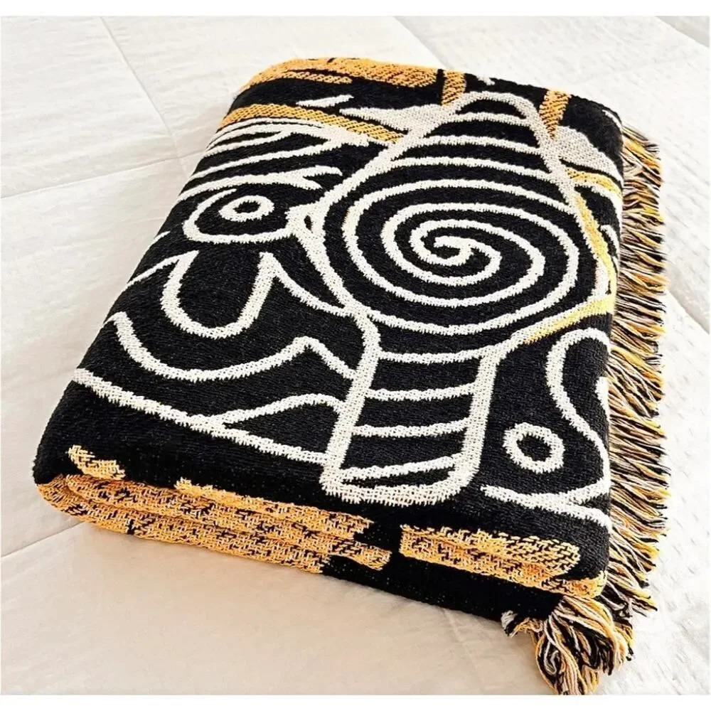 Norse Tradesman Viking medieval Nordic Throw Great Odin's Ravin' Woven Blanket - Picture 4 of 5